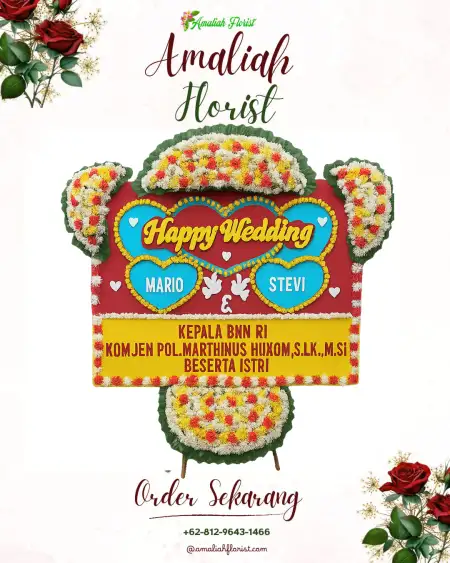 Papan Bunga Pernikahan Tegalwaru